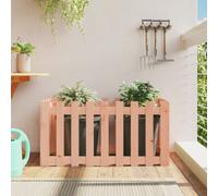 Garden Planter Natural Douglas Solid Pinewood 100x50x50cm Outdoor Rustic Planter