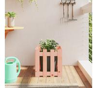 Garden Planter Natural Douglas Solid Pinewood 40x40x40cm Rustic Square OutdoorXL
