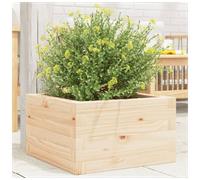 Garden Planter Natural Pine Solid Pinewood 40x40x23cm Deep Wooden Box for Herbs