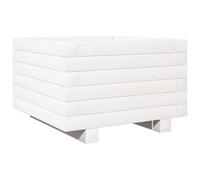 vidaXL Garden Planter Outdoor Flower Pot Planter Pot White Solid Wood Pine