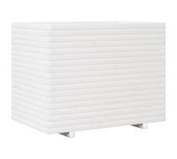 (white, 90 x 60 x 72 cm) vidaXL Garden Planter Outdoor Flower Pot Planter Pot Wax Brown Solid Wood Pine