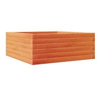 vidaXL Garden Planter Outdoor Flower Pot Planter Pot Wax Brown Solid Wood Pine