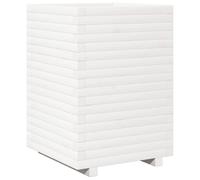 vidaXL Garden Planter White 50x50x72 cm Solid Wood Pine