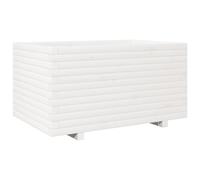 vidaXL Garden Planter White 90x60x49.5 cm Solid Wood Pine 3282565, White