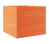 vidaXL Garden Planter Wax Brown 80x80x68.5 cm Solid Wood Pine, Brown