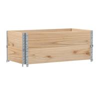 vidaXL Garden Planter Outdoor Flower Pot Planter Pot Brown Solid Wood Pine