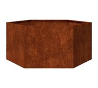 vidaXL Garden Planter Olive Green Hexagon 104x90x45 cm Steel