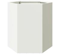 vidaXL Garden Planter Hexagon Steel 46x40x45 cm Black - 2 pcs
