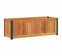 Garden Planter Outdoor Flower Pot Planter Pot Solid Wood Acacia & Steel vidaXL