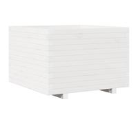 Garden Planter Outdoor Flower Pot White Solid Wood Pine vidaXL