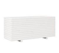 Garden Planter Outdoor Flower Pot White Solid Wood Pine vidaXL