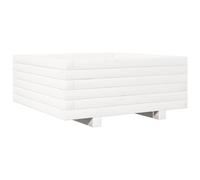 Garden Planter Outdoor Flower Pot White Solid Wood Pine vidaXL