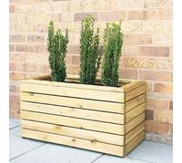 Garden Planter Patio Balcony Linear 80 x 40 Contemporary Rectangular Wooden
