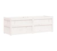 vidaXL Garden Planter White 150x50x50cm Solid Wood Pine, White