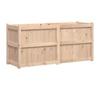 vidaXL Garden Planter 150x50x70 cm Solid Wood Pine, Brown
