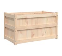 vidaXL Garden Planter White 90x50x50 cm Solid Wood Pine