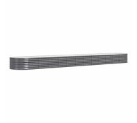 (anthracite, 512 x 80 x 36 cm) vidaXL Garden Planter Patio Flower Pot Raised Garden Bed Powder-coated Steel