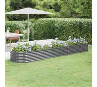 Garden Planter Patio Flower Pot Raised Garden Bed Powder-coated Steel vidaXL