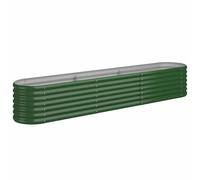 (brown, 224 x 40 x 36 cm) vidaXL Garden Planter Patio Flower Pot Raised Garden Bed Powder-coated Steel