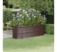 Garden Planter Patio Flower Pot Raised Garden Bed Powder-coated Steel vidaXL