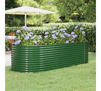 Garden Planter Patio Flower Pot Raised Garden Bed Powder-coated Steel vidaXL