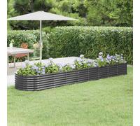 Garden Planter Patio Flower Pot Raised Garden Bed Powder-coated Steel vidaXL