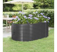 Garden Planter Patio Flower Pot Raised Garden Bed Powder-coated Steel vidaXL