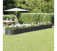 Garden Planter Patio Flower Pot Raised Garden Bed Powder-coated Steel vidaXL