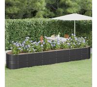 Garden Planter Patio Flower Pot Raised Garden Bed Powder-coated Steel vidaXL