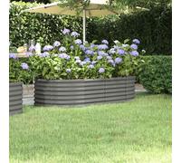 Garden Planter Patio Flower Pot Raised Garden Bed Powder-coated Steel vidaXL