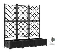 Garden Planter Plastic Outdoor Modern Decor Self-Watering Patio Plants vidaXL