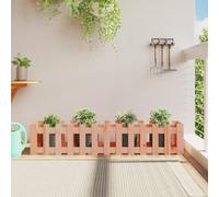 vidaXL Natural Solid Douglas Wood Fence Design Raised Garden Bed 30 x 150 x 30cm - Brown - Wilko