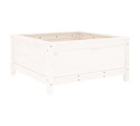 Garden Planter Raised Bed Flower Box Pot White Solid Wood Pine vidaXL