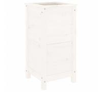 Garden Planter Raised Bed Flower Box Pot White Solid Wood Pine vidaXL