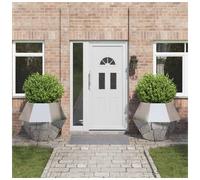 vidaXL Planter 2 pcs Silver 100 x 100 x 80 cm Galvanised Steel