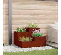 vidaXL Garden Planter Rusty 80 X 80 X 60cm Weathering Steel, Brown