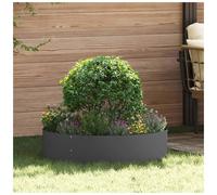 Garden Planter Ring Black ColdRolled Steel 80x80x20cm Outdoor Minimalist Durable