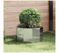 vidaXL Planter Silver 60 x 60 x 35 cm Galvanised Steel