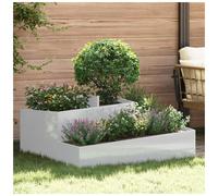 Garden Planter Silver Galvanised Steel 100x100x50 cm Outdoor Metal Rustproof Box