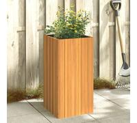 Garden planter Solid acacia wood natural finish 45x45x90 cm tall planter indoor