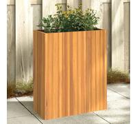 Garden planter solid acacia wood natural finish 59x27.5x70 cm raised box indoor