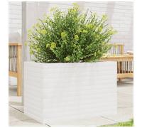 vidaXL Garden Planter Outdoor Flower Pot Planter Pot White Solid Wood Pine