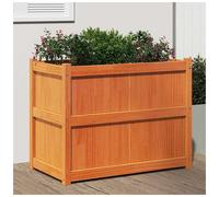 Garden Planter Solid Pine Wood Brown Pine 90x50x70cm Raised Bed Planter Outdoor