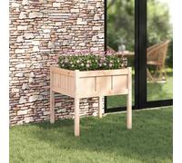 Garden Planter Solid Pine Wood Nature 70x70x70 cm Outdoor Wooden Planter LargeXL