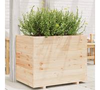 Garden Planter Solid Pinewood Natural Pine 90x60x72cm Raised Wooden Bed Deep XL