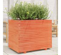 Garden Planter Solid Pinewood Wax Brown 90x60x72.5 cm Outdoor Planter Large Box