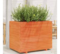 Garden Planter Solid Pinewood Wax Brown 90x60x72cm Raised Wooden Planter Outdoor