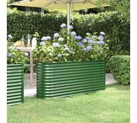 (green, 152 x 40 x 68 cm) vidaXL Garden Planter Patio Flower Pot Raised Garden Bed Powder-coated Steel