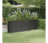 vidaXL Garden Raised Bed Galvanised Steel 224x40x68 cm Anthracite