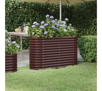 vidaXL Garden Raised Bed Powder-coated Steel 114x40x68 cm Green NEW
